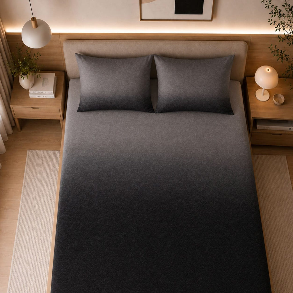 Ombre - Graphite Eclipse Ombre Premium Bedsheet Set - 100% Cotton