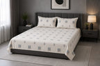 Pixel Art - Ivory Nordic Motifs : 100% cotton bedsheet