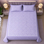 Lavender Diamond Quilted 100% Cotton Bedsheet