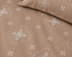 Glitter bedding - Royal Beige Heritage Damask 100% Cotton Bedsheet Set Premium Floral Motif