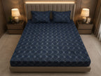 Dark and silk - Midnight Hexa Royale Premium Bedsheet Set -100% Cotton