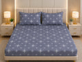 Glitter bedding - Slate blue Heritage Damask 100% Cotton Bedsheet Set Premium Floral Motif