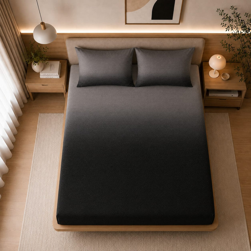 Ombre - Graphite Eclipse Ombre Premium Bedsheet Set - 100% Cotton