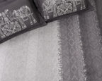 Dhurandhar Jaipur Heritage Royal Elephant 100% Cotton Bedsheet – Silver Charcoal Grey”