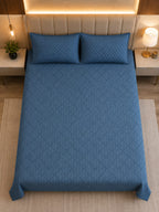 Embrose - Sapphire Royale Diamond Quilted Cotton Bedsheet – Elegant Blue Collection
