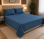 Embrose - Sapphire Royale Diamond Quilted Cotton Bedsheet – Elegant Blue Collection