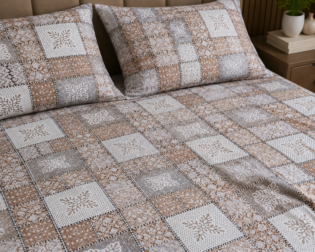 Jhumka - Terra Mosaic : Premium 100% Cotton Bedsheet