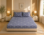 Glitter bedding - Slate blue Heritage Damask 100% Cotton Bedsheet Set Premium Floral Motif